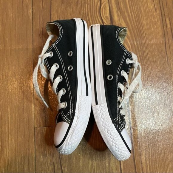 Black‎ Converse All Star Low Top Unisex Size 1 - Picture 4 of 9